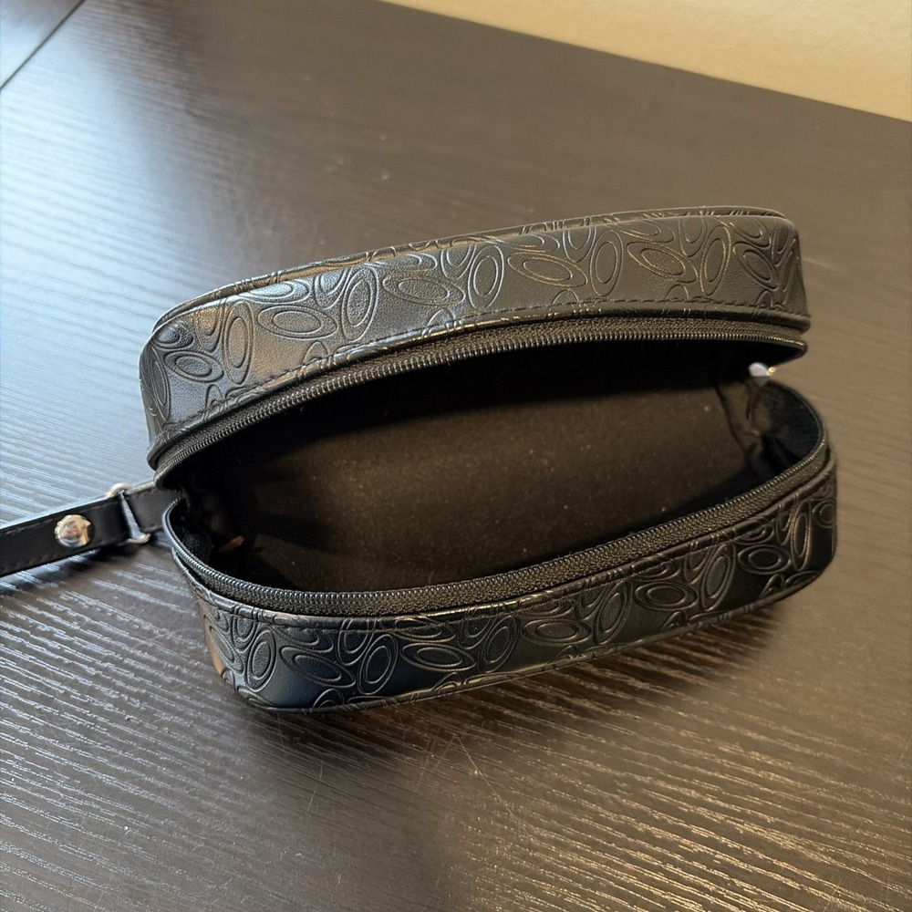 Oakley Soft Shell Case Zip Glasses Sunglasses Black Logo Wristlet Strap - Picture 5 of 5